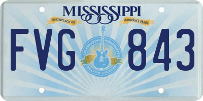 MS license plate FVG843