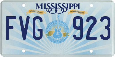 MS license plate FVG923