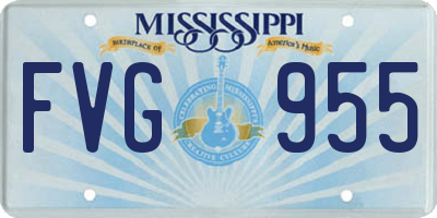 MS license plate FVG955