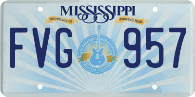 MS license plate FVG957