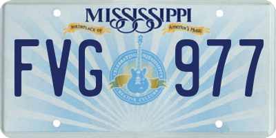 MS license plate FVG977