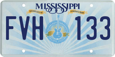 MS license plate FVH133