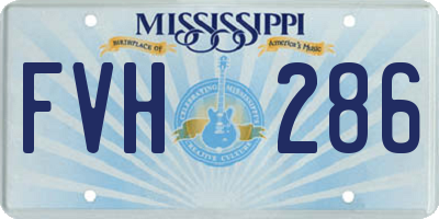 MS license plate FVH286