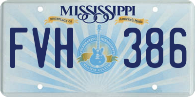 MS license plate FVH386