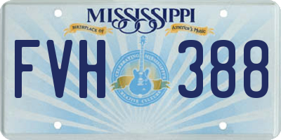 MS license plate FVH388