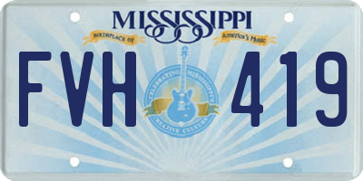 MS license plate FVH419