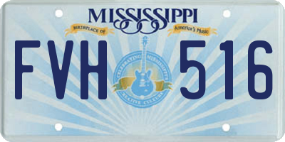 MS license plate FVH516