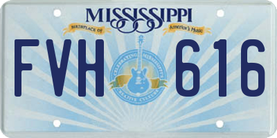 MS license plate FVH616
