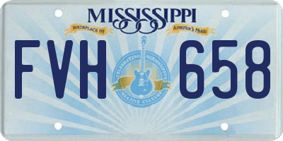 MS license plate FVH658
