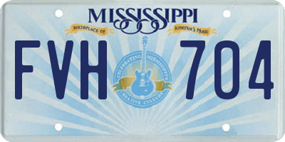MS license plate FVH704