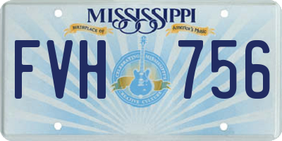 MS license plate FVH756