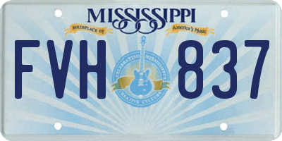 MS license plate FVH837