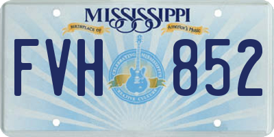 MS license plate FVH852