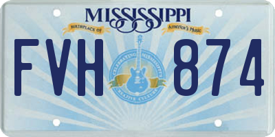MS license plate FVH874