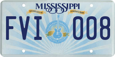 MS license plate FVI008