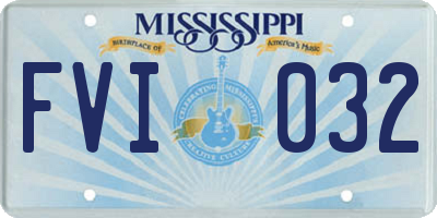 MS license plate FVI032