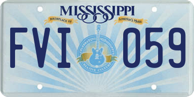 MS license plate FVI059