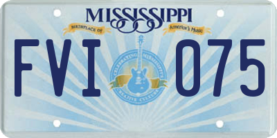 MS license plate FVI075