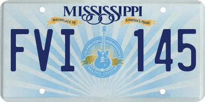 MS license plate FVI145