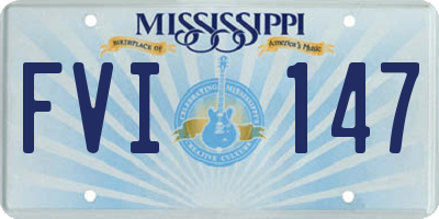 MS license plate FVI147