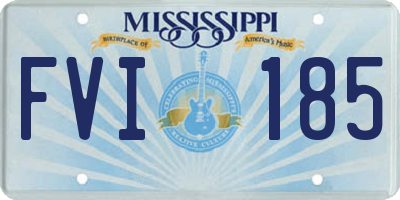 MS license plate FVI185