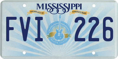 MS license plate FVI226