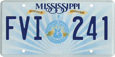 MS license plate FVI241