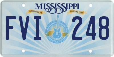 MS license plate FVI248