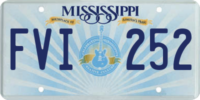 MS license plate FVI252