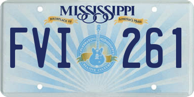 MS license plate FVI261