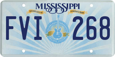 MS license plate FVI268