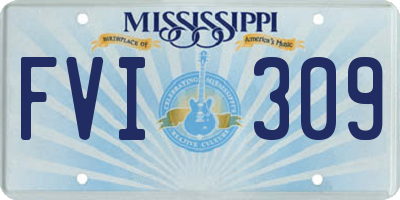 MS license plate FVI309