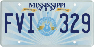 MS license plate FVI329