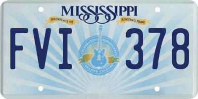MS license plate FVI378