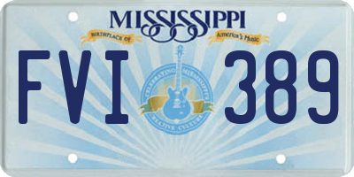 MS license plate FVI389