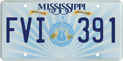 MS license plate FVI391