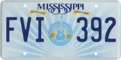 MS license plate FVI392