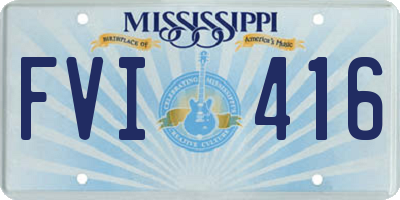 MS license plate FVI416