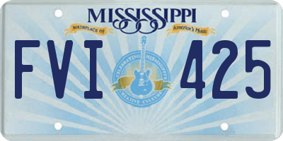 MS license plate FVI425