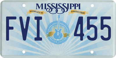 MS license plate FVI455