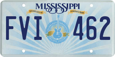 MS license plate FVI462
