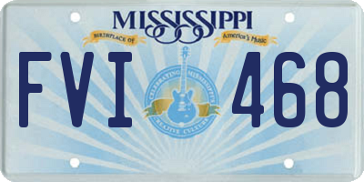 MS license plate FVI468