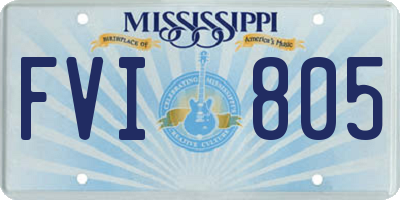 MS license plate FVI805