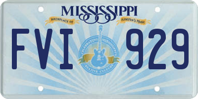 MS license plate FVI929