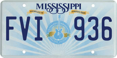 MS license plate FVI936