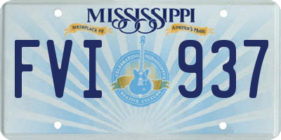 MS license plate FVI937