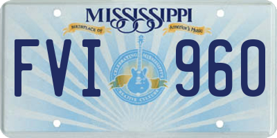 MS license plate FVI960