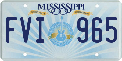 MS license plate FVI965