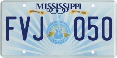 MS license plate FVJ050