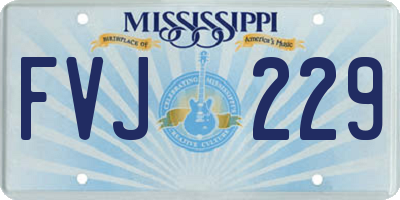 MS license plate FVJ229